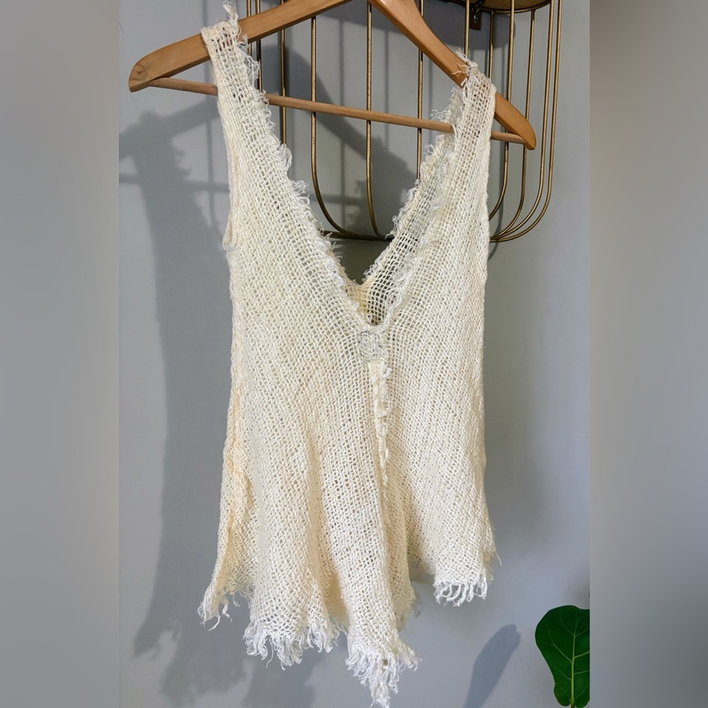 La Bottega di Brunella Ivory Crochet Tank - Picture 2 of 7